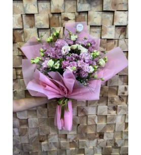 PEMBE LİSİANTHUS BUKETİ